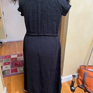 LOFT Blue Casual Short Sleeve Sundress Maxi